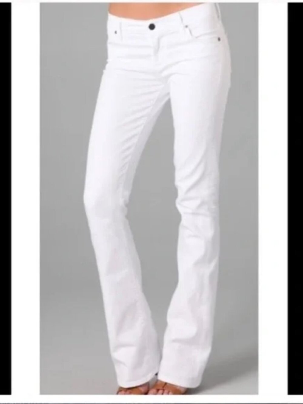 Citizens of Humanity Amber Stretch White Boot Cut Jeans